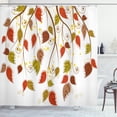 thumbnail image 1 of Ambesonne Autumn Shower Curtain, Branches Leaves Fall, 69"Wx84"L, Burnt Sienna Brown Green, 1 of 3