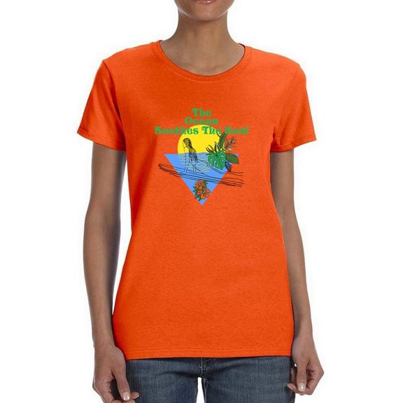 The Ocean Soothes Soul Art Shaped T-Shirt Women -Image by Shutterstock, Female x-Large