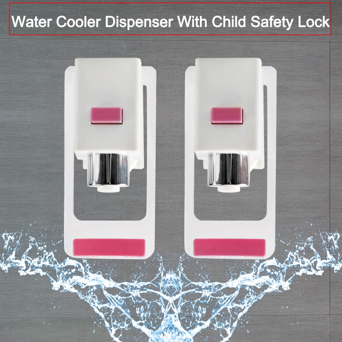 Red Plastic Water Cooler Faucet Push Type Fit Universal Drink Water