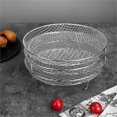 thumbnail image 7 of 8 inch Air Fryer Racks, Air Fryer Universal Accessories, Baking Rack,Round Stackable Grill, Food-Grade Stainless Steel Kitchen Household, Fit all 4.2QT - 5.8QT air fryer,Oven - 3 Pack, 7 of 7