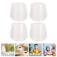 thumbnail image 2 of Juego de 4 jarras de cerámica para leche, tazas para salsas, tazas para leche de desayuno, jarras para salsas (blancas), 2 of 7