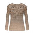 thumbnail image 5 of Pntutb - Camiseta holgada con estampado de moda para mujer, blusa de manga larga, cuello redondo, tops casuales Pntutb Pntutb-6824, 5 of 5