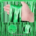 thumbnail image 5 of 2 Pack Green Metallic Tinsel Foil Fringe Curtains,  Doorway Window Curtain for Photo Backdrop Baby Shower Wedding Birthday Party Decor, 5 of 7