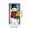 thumbnail image 3 of Large Christmas Door Cover With Elastic Fabric Border, Holiday Themed Door Curtain For Wall And Front Porch Seasonal Party And Home Decoration, 3 of 6