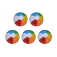 thumbnail image 2 of Inflatable Beach Balls 5 Pack PVC Multicolor Pool Party Summer Water Games Outdoor, 2 of 6