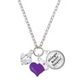 thumbnail image 1 of Delight Jewelry Silvertone Card Suits - Purple Heart Nurse Strong Zoe Necklace, 1 of 4