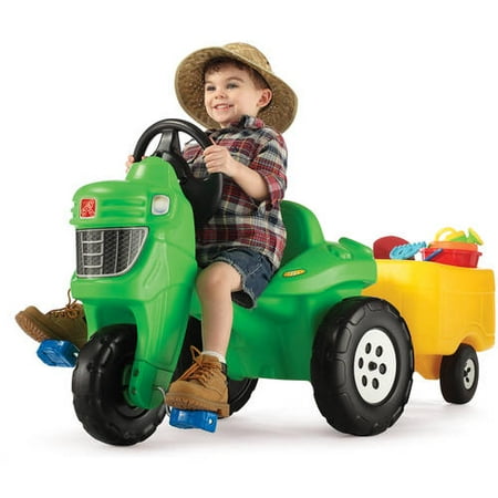step2 pedal farm tractor trailer walmart com radio flyer wagon walmart