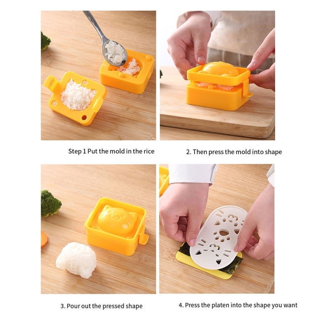 pitrice Rice Ball Mold Household DIY Kitchen Handmade Nonslip Handheld Food Roll Maker Reusable Homemade Manual Lunch Mould