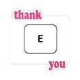thumbnail image 1 of Autocollants Symbole Clavier E Art Déco Mode Merci Citation Reconnaissant, 1 of 3