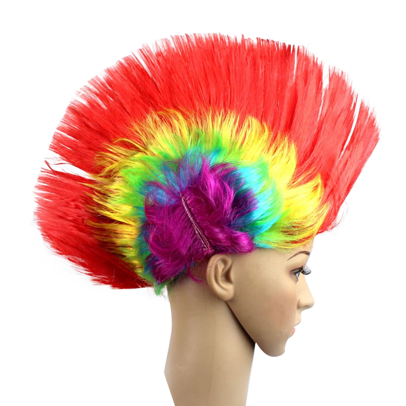Rainbow hair wig real hair deals