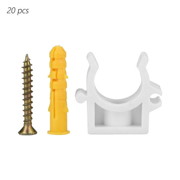 PVC Clamp, Pipe Clamp, Easy Installation Practical Simple Installation PPR 20 Pcs/Set For Gas Pipe Water Pipe