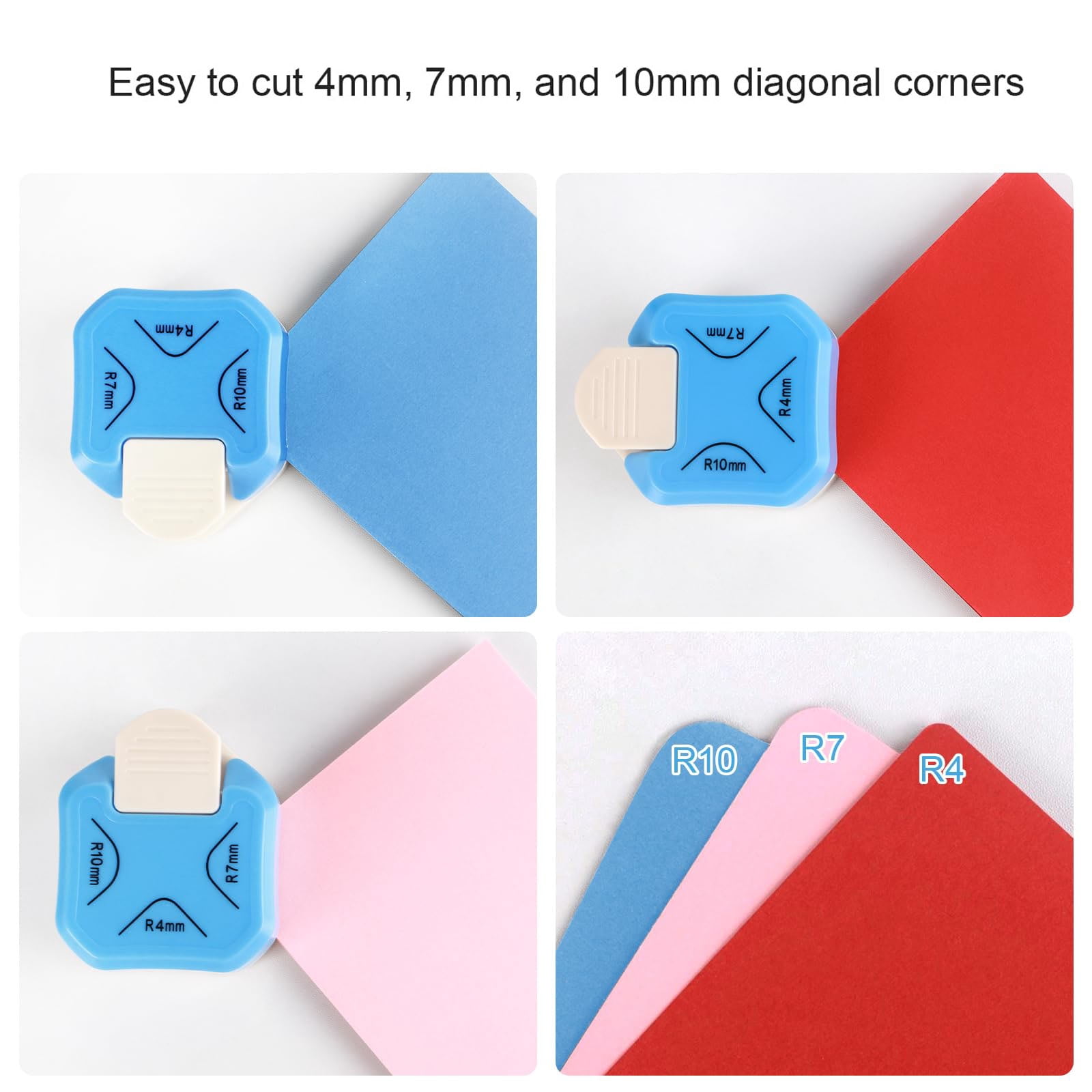 Paper Corner Rounder Punch, Corner Punch Corner Cutter Rounder for Cardstock, 3 in 1 Round Corners Cutter for Crafts, Card Making, Scrapbook Supplies