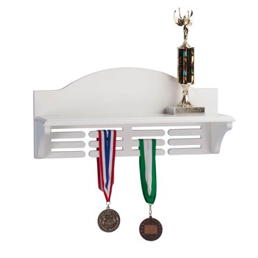 Everore Edal Hanger Display And Trophy Shelf With Hooks, Awards Rack
