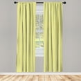 thumbnail image 4 of Ambesonne Retro Window Curtains, Vertical Stripes and Dots, Each 28" W x 95" L, Avocado Green Cream, 4 of 4