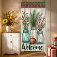 thumbnail image 4 of Festive Design Welcome Banner Decorative Seasonal Green Red Christmas Elements for Front Porch Holiday Decoration Indoor Outdoor, 4 of 9
