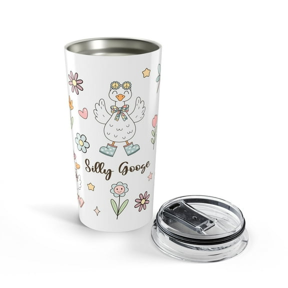 Silly Goose 20 oz Stainless Steel Tumbler Double-Wall Insulated with Spill Resistant Lid