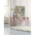 thumbnail image 3 of Pemberly Row Contemporary maple Wood Veneers Writing Desk in Pink, 3 of 10