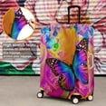 thumbnail image 5 of Travel Luggage Cover Suitcase Protector Fits 18-32 Inch Luggage Wheel Covers Patterned Travel Related Items Flower Luggage Protector Elastic Luggage Anti-scratch Suitcase Cover XL, 5 of 6