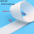 thumbnail image 1 of 25mm Wide Stick-on Hook & Loop Fastener Tape Nylon Self Adhesive Sticker Back Removable Hook Loop Tape DIY Craft Accessories Sew-on white 25mm 2 meter, 1 of 6