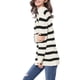 thumbnail image 4 of SUÉTER TUNIC DE RAYAS LARGAS DE MANGA CAÍDA Y CUELLO REDONDO PARA MUJERES CHIC INSPIRADORAS 2XL BLANCO, 4 of 8