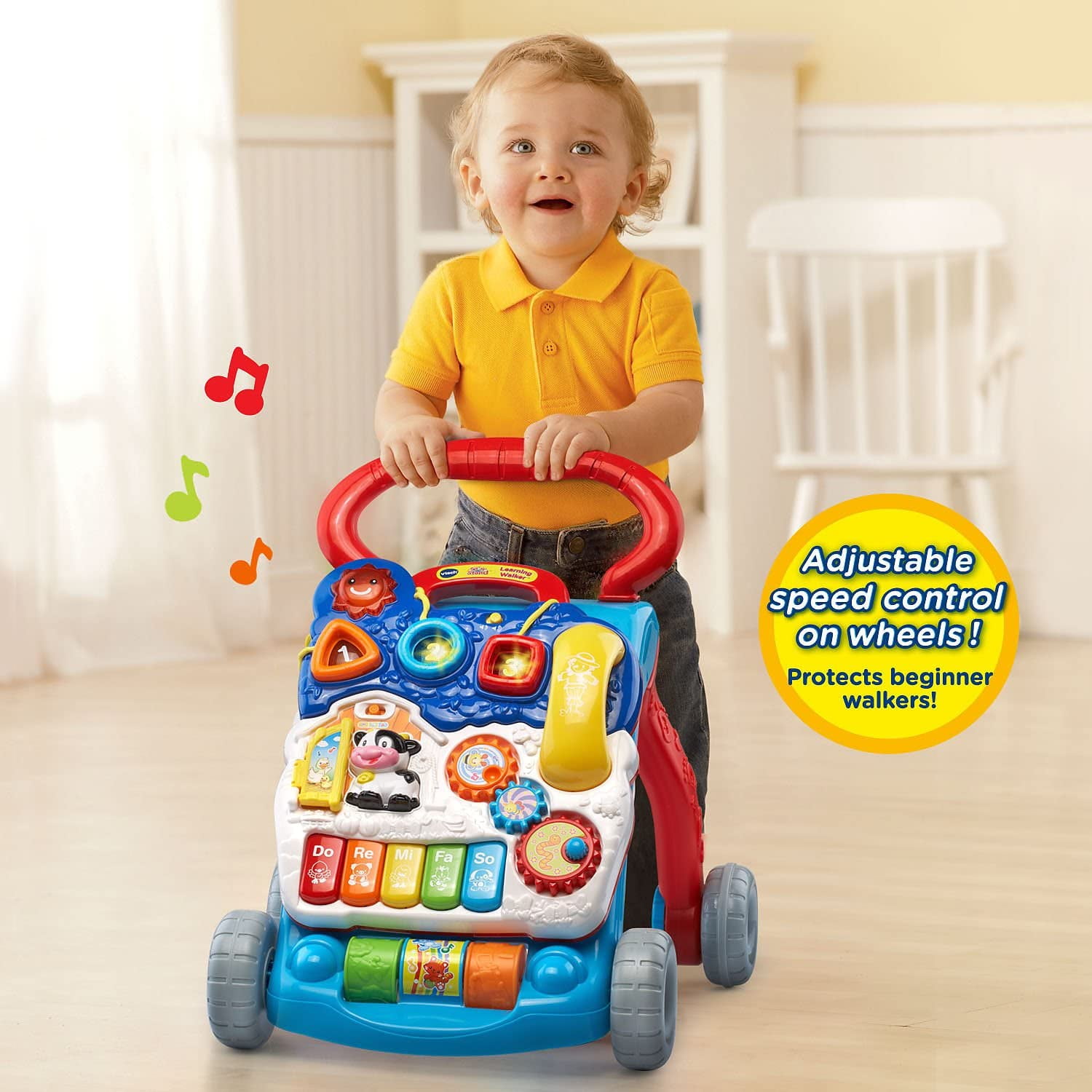 VTech Sit to Stand Learning Walker Frustration Free Packaging Blue 80 077069 Walmart