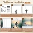 thumbnail image 5 of Wallpaper Tranquil Duck Serene Pond Pink Water Lilies Sunset Sky Peel and Stick Wall Murals 100"H x 144"W Removable PVC Wall Paper Self-Adhesive Wall Paintings Art Decor for Bedroom Living Room, 5 of 7