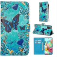 thumbnail image 2 of Compatible With Samsung Galaxy A71 4g Case Leather Flip Wallet Cover With Card Slot Holder Kickstand Pattern - Heart Butterfly, 2 of 5