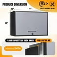 thumbnail image 3 of Metal Wall Cabinet for Garage Floating Garage Storage Wall Mount Shop Cabinet Upper Storage Trailer Gearbox Tool Small Wall Steel Adjustable Shelf Assembly Required, 3 of 14