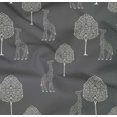 thumbnail image 4 of oneOone Organic Cotton Poplin Twill Fabric Tree & Giraffe Block Printed Craft Fabric BTY 42 Inch Wide, 4 of 4