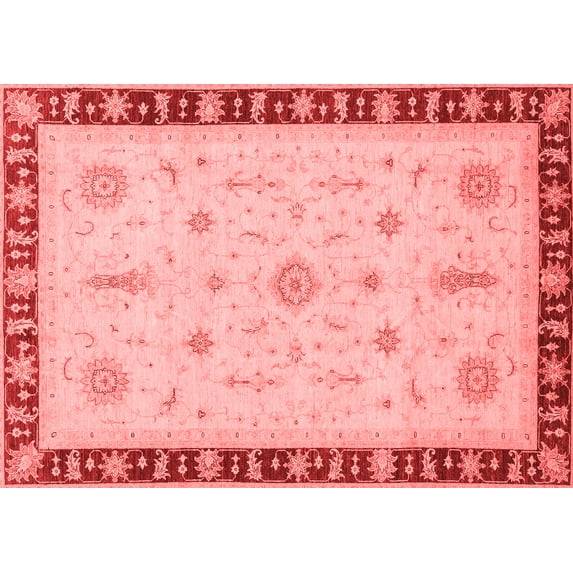 Ahgly Company Indoor Rectangle Oriental Red Traditional Area Rugs, 6' x 9'