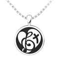 thumbnail image 2 of Love and Music Sterling Silver Pendant, 2 of 2