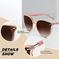thumbnail image 4 of Sunier Cat Eye Polarized Sunglasses for Women Fashion Trendy Shades UV400, 4 of 7