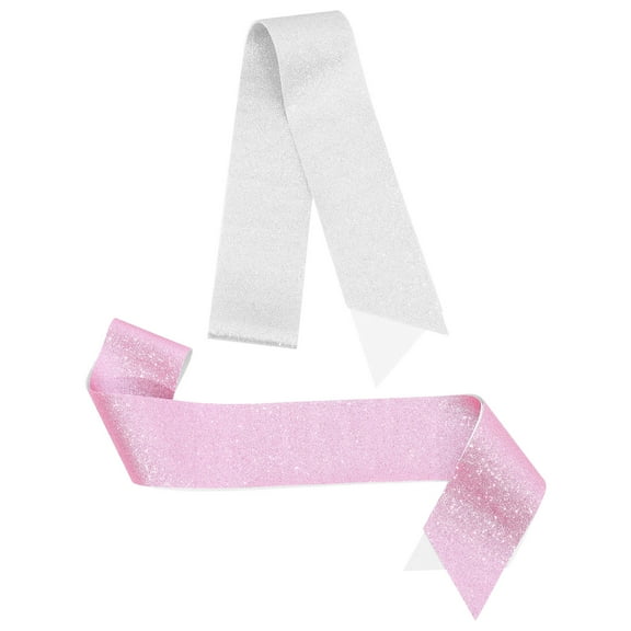 TEHAUX Glitter Sashes Assorted Colors for Bridal Shower Decorations, 2 Pieces Sparkling Party Accessories