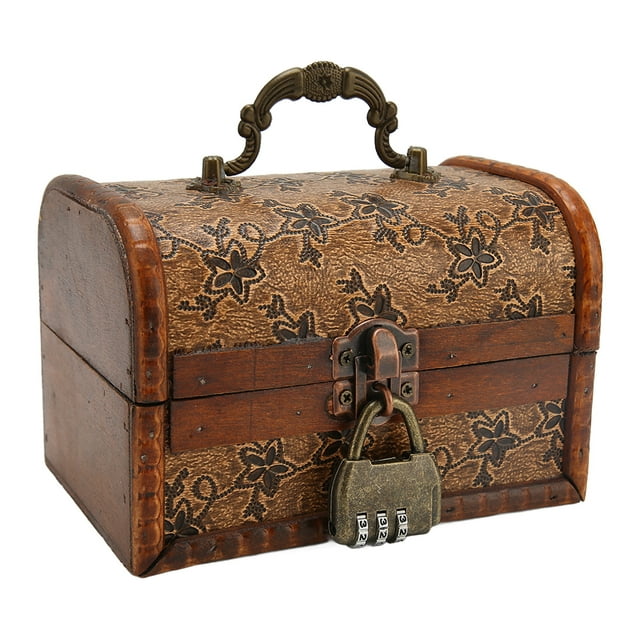 Caja de Almacenamiento de Madera Vintage Diseño Elegante y Exquisito Caja de Madera Vintage para Manualidades Caja de Madera Decorativa para Guardar Documentos de Joyería ANGGREK Otros