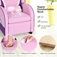 thumbnail image 5 of Kids Recliner Chair Gaming Sofa PU Leather Armchair w/Side Pockets Pink, 5 of 10