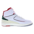 thumbnail image 2 of Nike Air Jordan 2 Retro Leather GS Boys Shoes Size 5.5, Color: White/Fire Red/Fir/Sail, 2 of 4