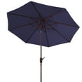 thumbnail image 3 of SAFAVIEH Herla 11' Auto Tilt Market Round Patio Umbrella, Navy, 3 of 5