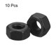 thumbnail image 3 of Tuerca hexagonal Uxcell 1/4-28, tuerca hexagonal de acero al carbono grado 8.8 con óxido negro para tornillo, 10 por paquete, 3 of 5