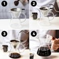 thumbnail image 4 of Pour Over Coffee Maker, Manual Coffee Filter, Pour Over Coffee Maker Cup 400ml, Pour Over Coffee Maker, Borosilicate Glass Carafe, Manual Pour-Over C, 4 of 5