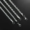 thumbnail image 3 of GQ 2.3mm/3mm/4mm/5mm/6mm Stainless Steel Twisted Rope Chain Silver Color Necklace for Men Women 16 to 30 Inches, 3 of 6