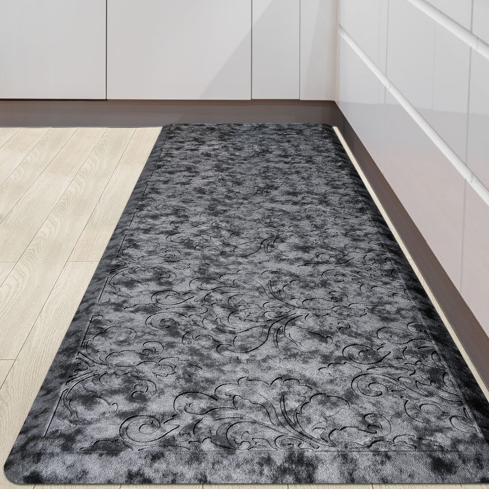 HEBE Farmhouse Floral Anti-Fatigue Anti-Slip Kitchen Floor Mat Comfortable  Standing Rug 20