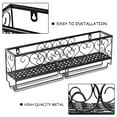 thumbnail image 6 of Pemberly Row Contemporary Iron Wall Mounted Wine Rack with Glass Holder in Black, 6 of 7