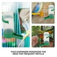thumbnail image 3 of Raindrops 12Pcs Parrot Drinker Large Capacity Green ABS Accessories for Birds, 3 of 8