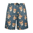 thumbnail image 2 of Men's Pajama Shorts Bottoms with Pockets Soft Lightweight Lounge Sleep Wear Corgi Dog and Planet, 2 of 6