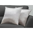 thumbnail image 2 of Pillows Set Of 2 18 X 18 Square Accent Sofa Couch Bedroom Polyester Grey, 2 of 4