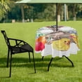 thumbnail image 7 of Coolnut 60" Easter Bunny Eggs Outdoor Round Tablecloth, Waterproof Stain-Resistant Non-Slip Circular Tablecloth with Umbrella Hole and Zipper for Tabletop Backyard Party BBQ Decor, 7 of 7