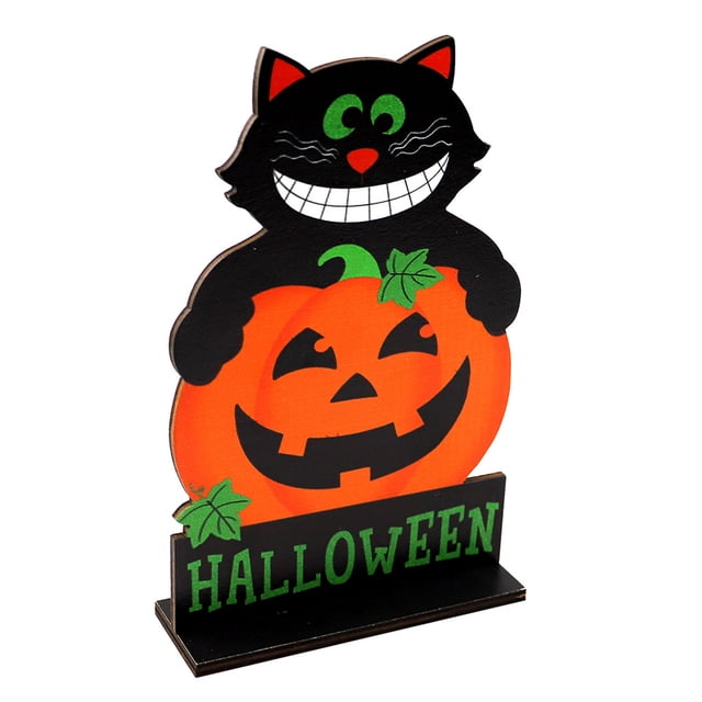 Decoración de Madera Toystoory Cartel de Calabaza de Halloween Soporte para Jardín