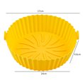 thumbnail image 2 of Bandeja de silicona para freidora de aire, reutilizable, para horno, microondas, molde para tartas (amarillo) Ehuebsd Libre de BPA, 2 of 7