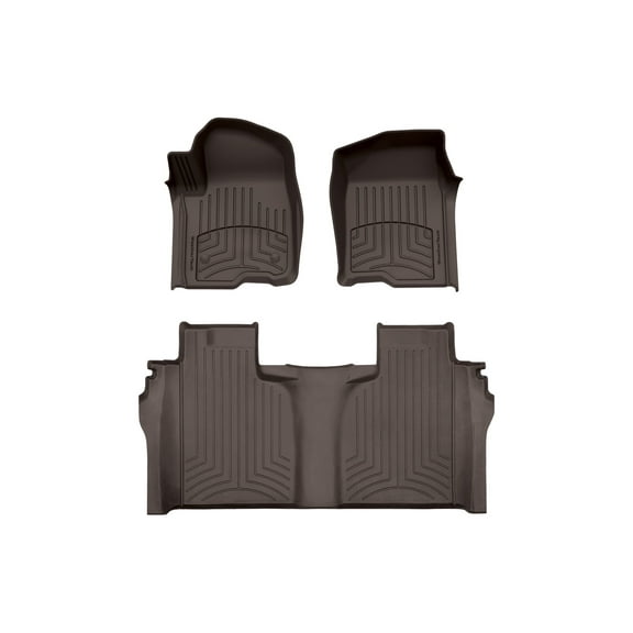 WeatherTech FloorLiner HP Custom Fit Floor Mats compatible with 471436-1-2IM - 1st & 2nd Row, Cocoa