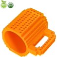 thumbnail image 2 of Tazas de café de ladrillo para construir, taza novedosa de bricolaje con bloques de construcción, regalos creativos para niños, hombres, mujeres, cumpleaños, Navidad, naranja, 2 of 5